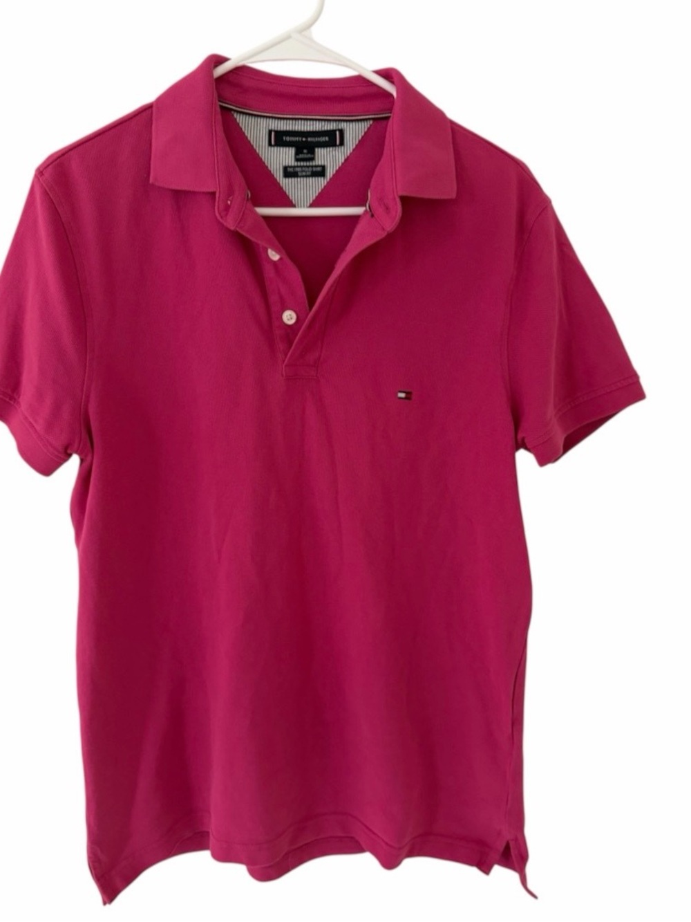 Tommy Hilfiger Men's Pink Polo Shirt M